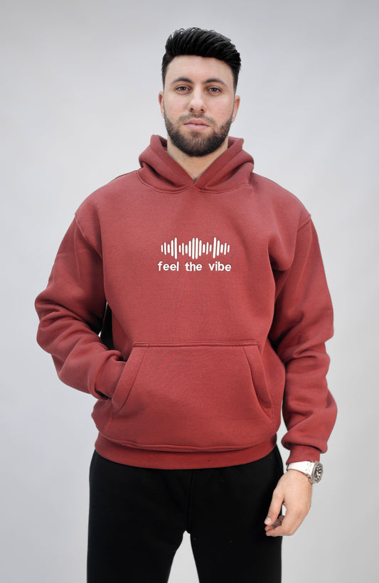 Zip-up Hoodie burgundy (feel the vibe)