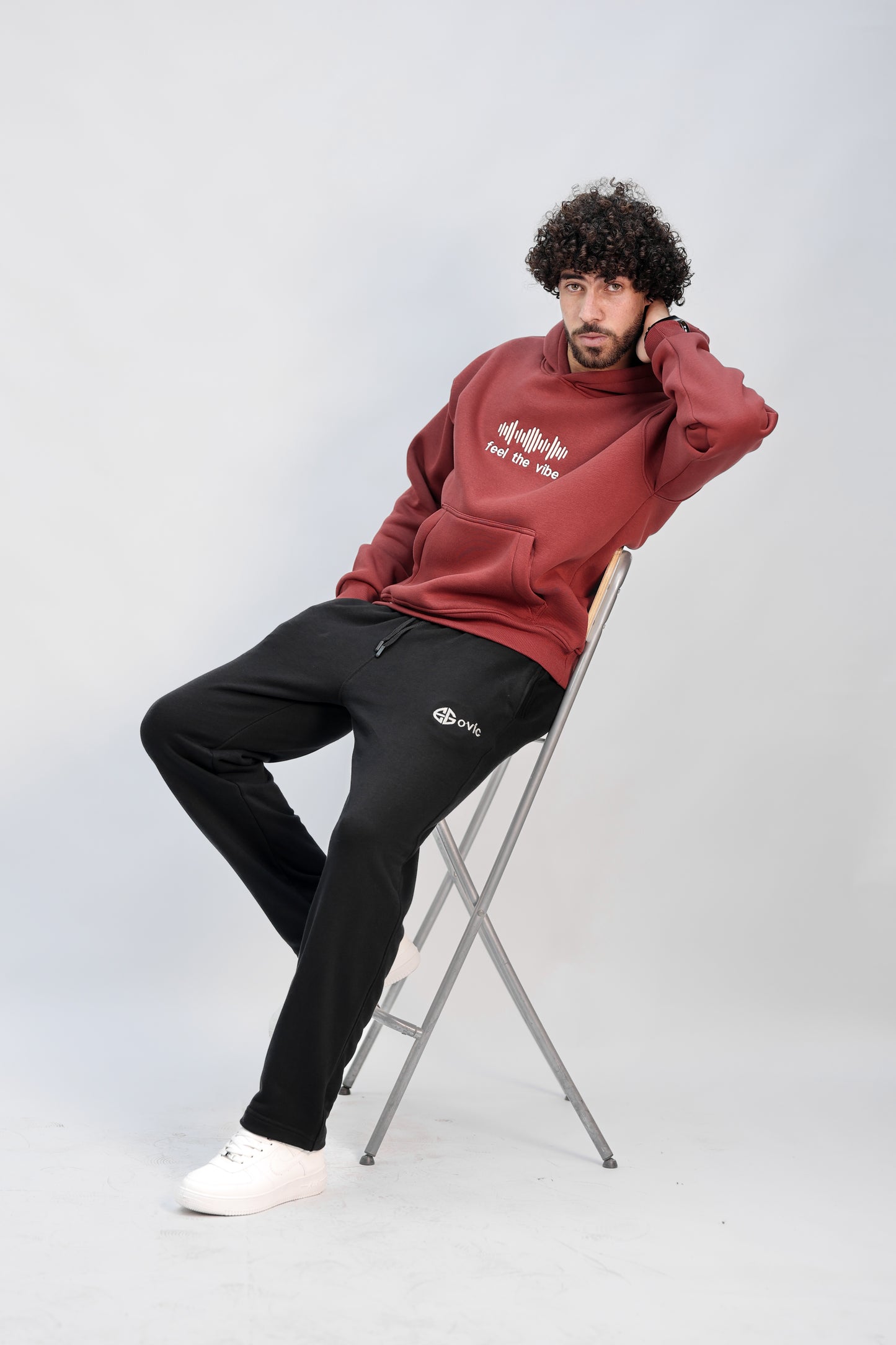 Zip-up Hoodie burgundy (feel the vibe)