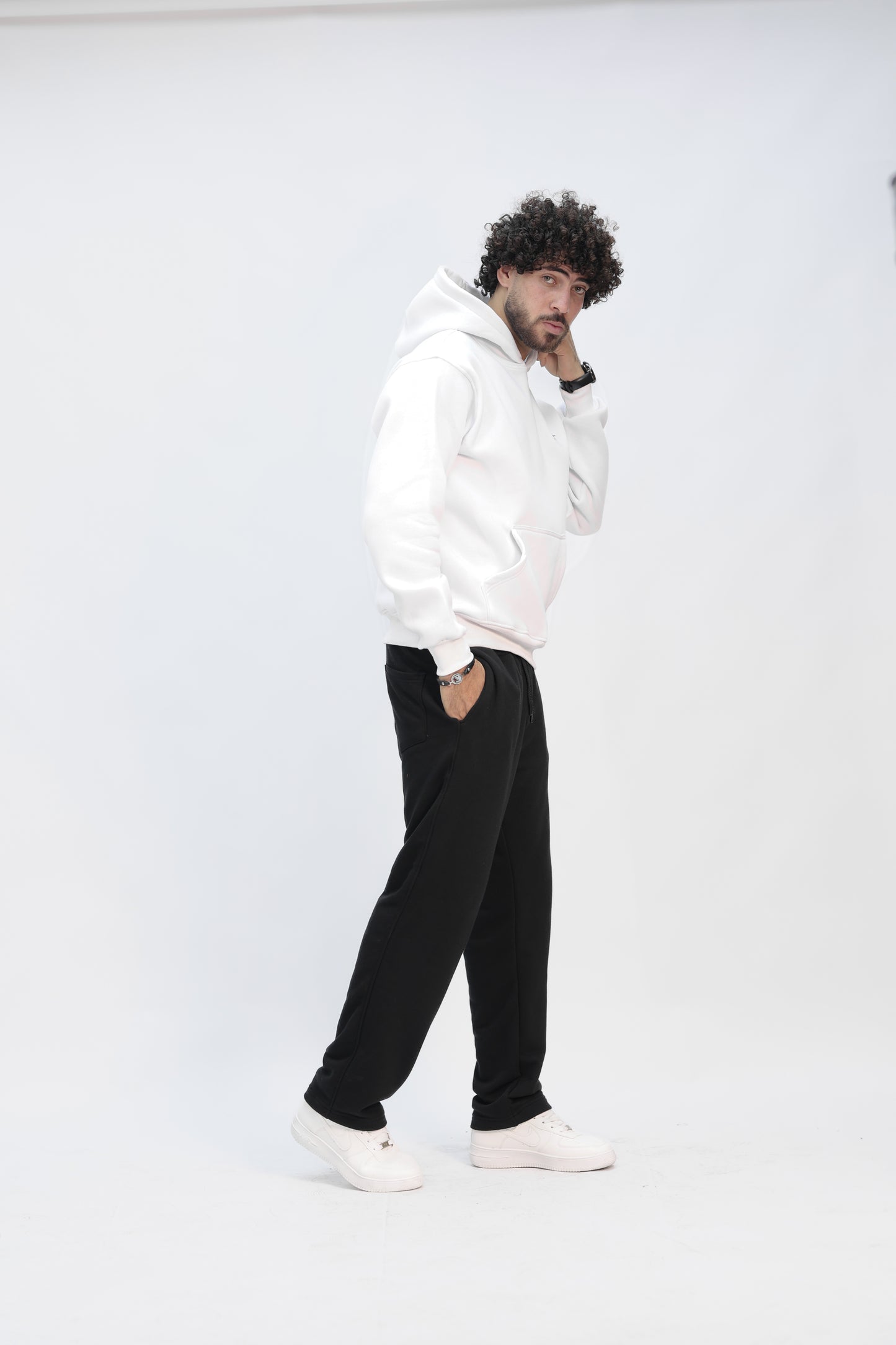 Hoodie white (don't quit)