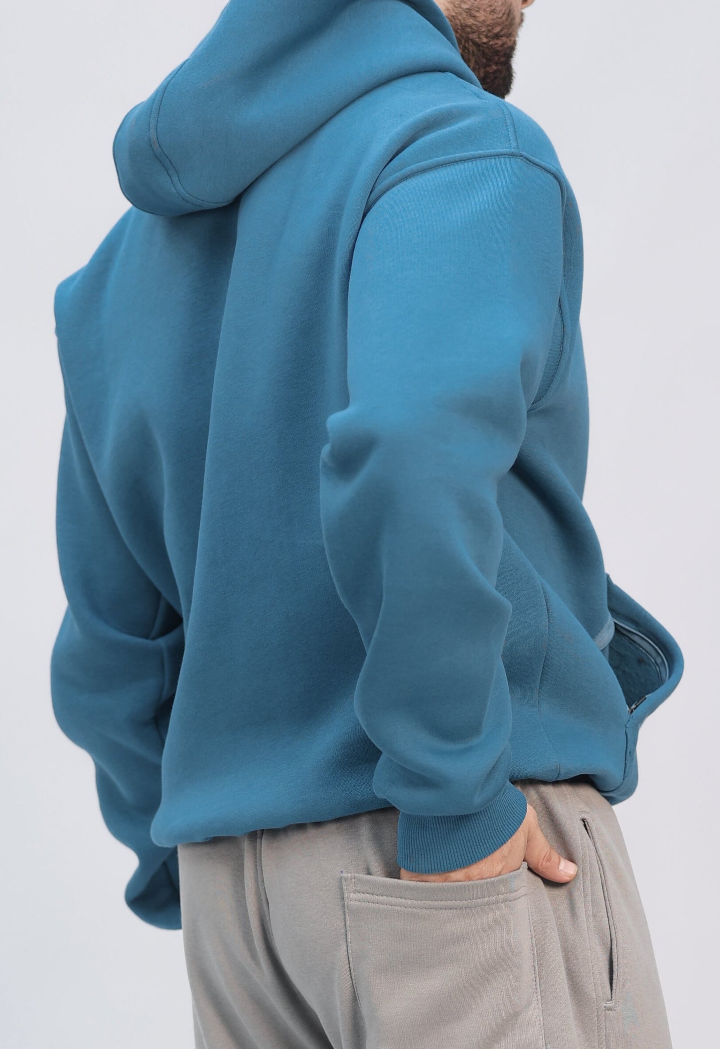 Zip-up Hoodie crystal teal ( feel the vibe )