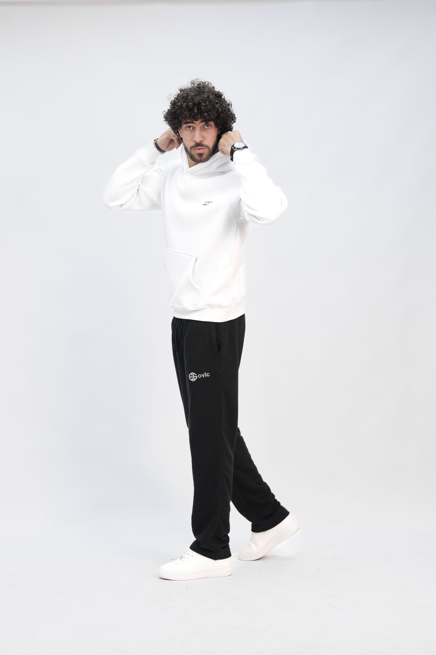 Hoodie white (don't quit)