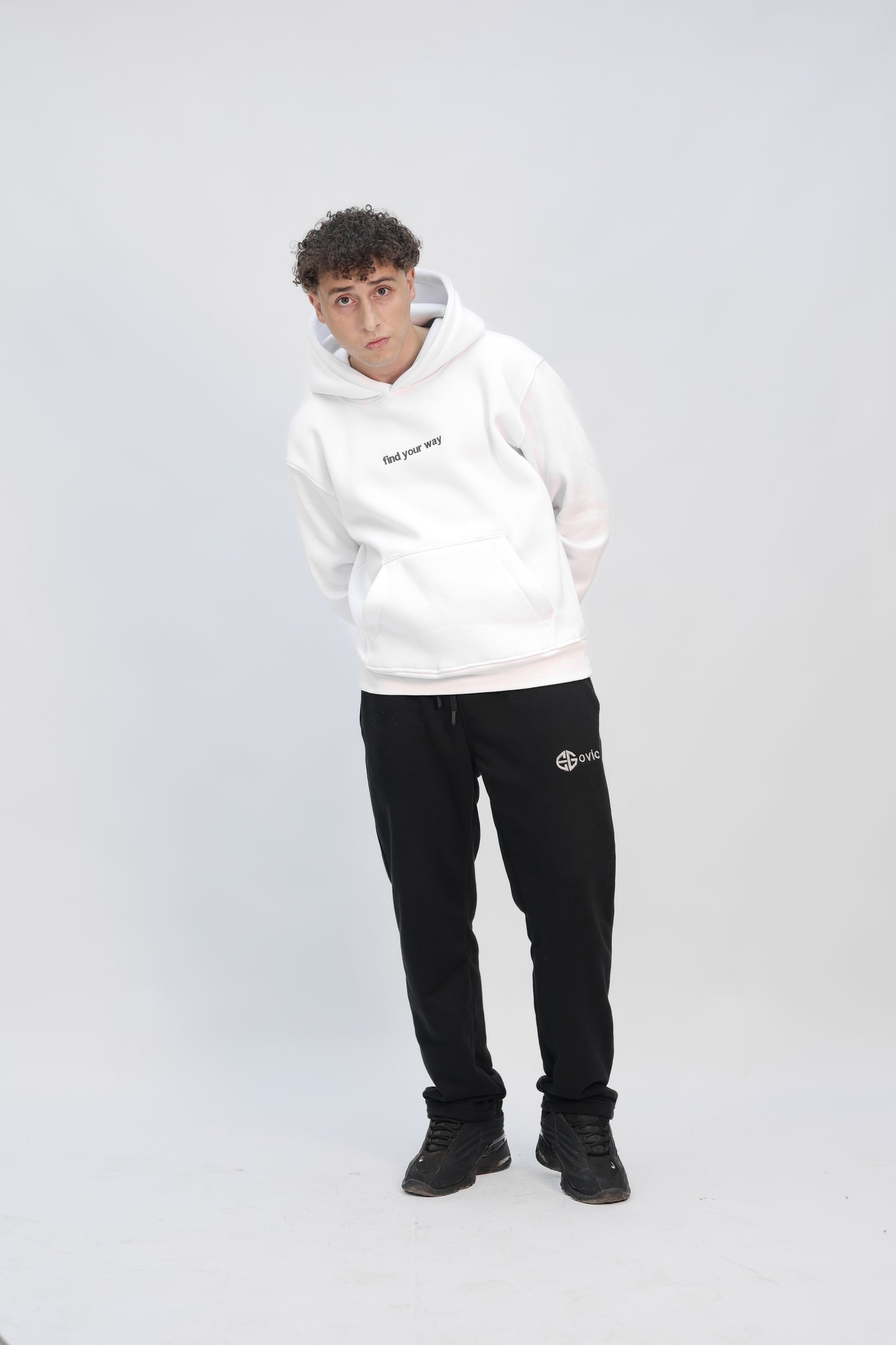 Zip-up Hoodie white (find your way)