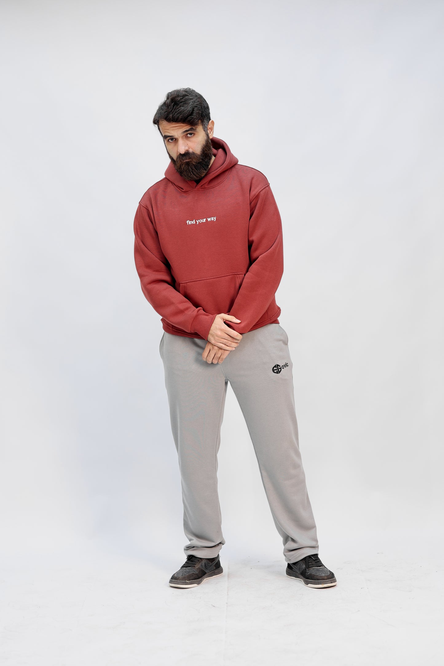 Hoodie burgundy (find your way)