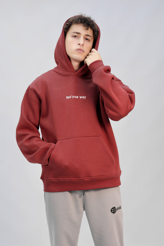 Hoodie burgundy (find your way)