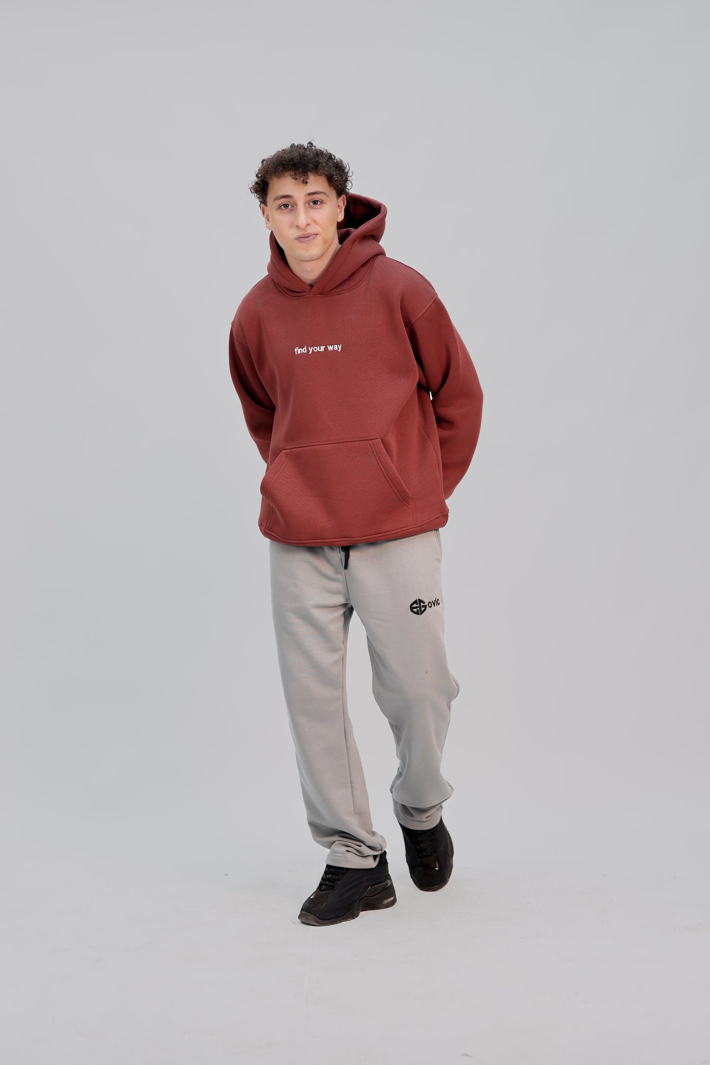 Hoodie burgundy (find your way)