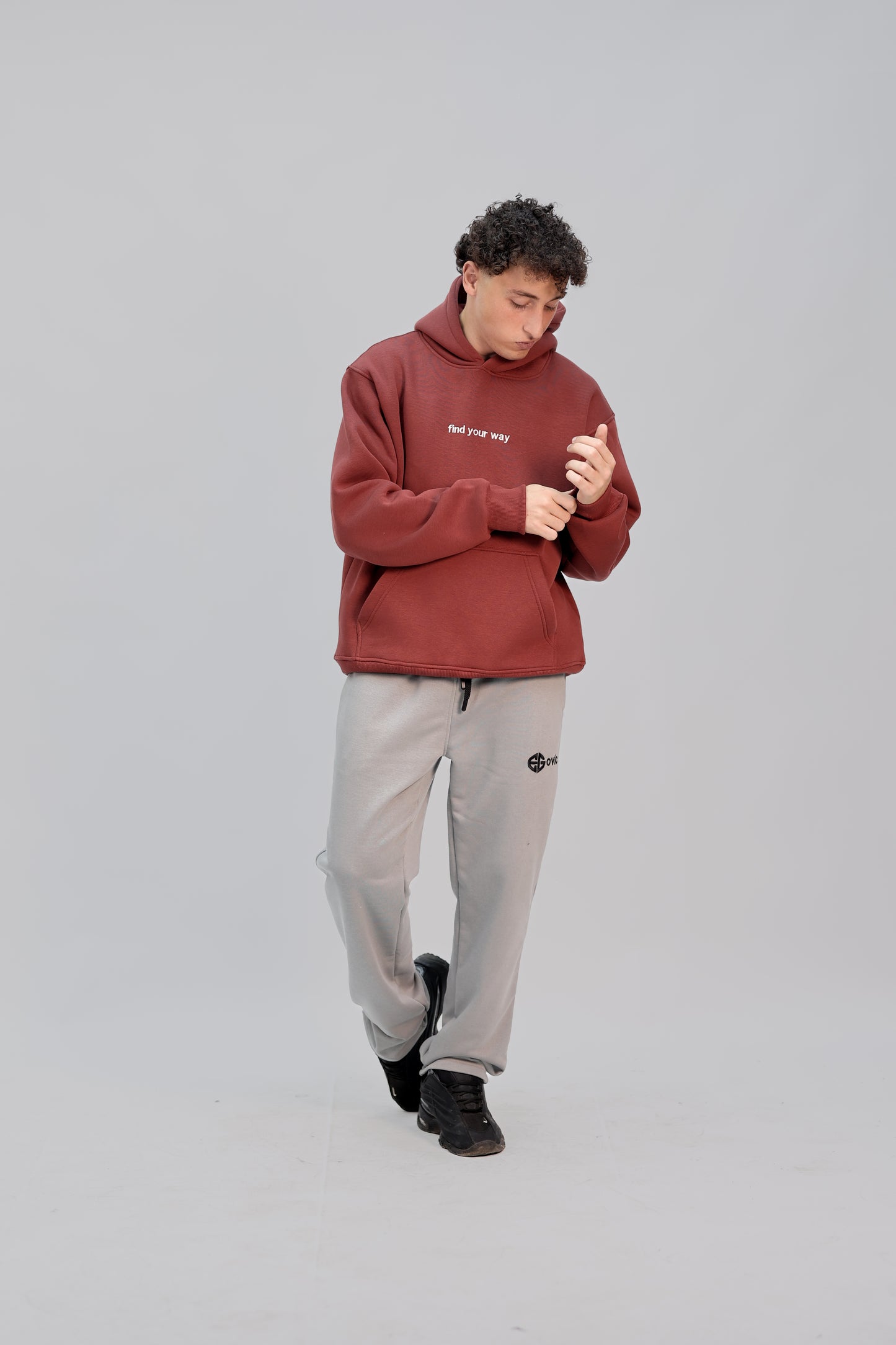 Hoodie burgundy (find your way)