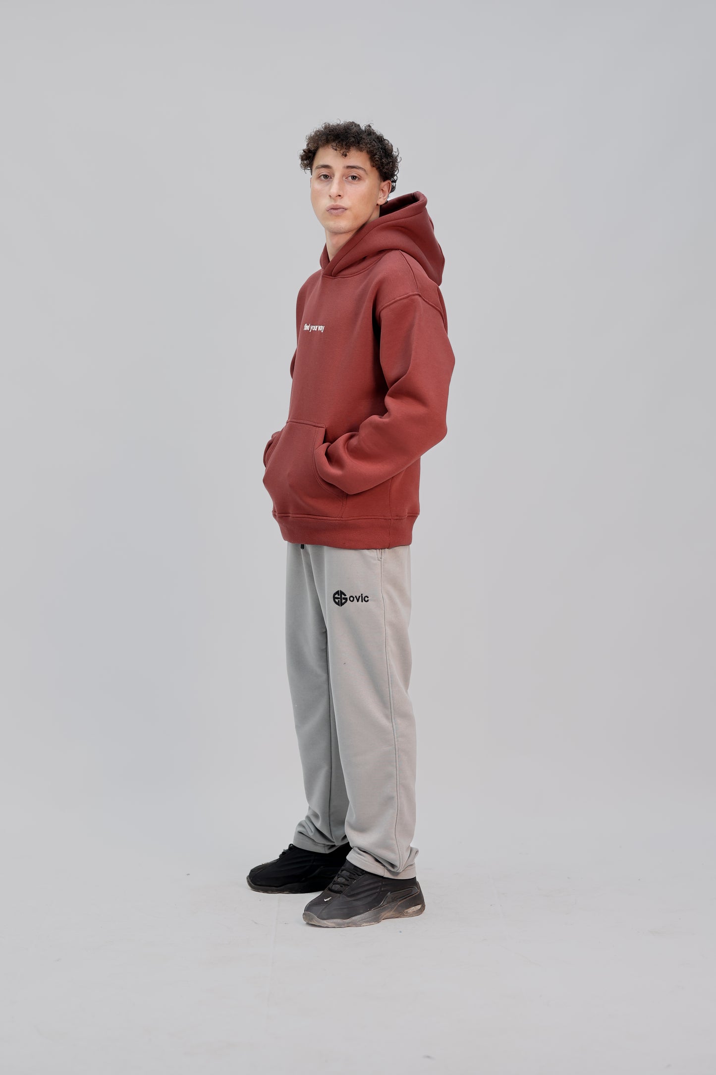 Hoodie burgundy (find your way)