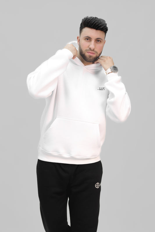 Hoodie white (don't quit)