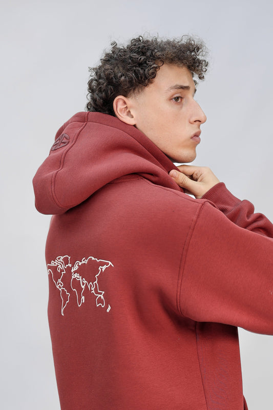 Hoodie burgundy (find your way)
