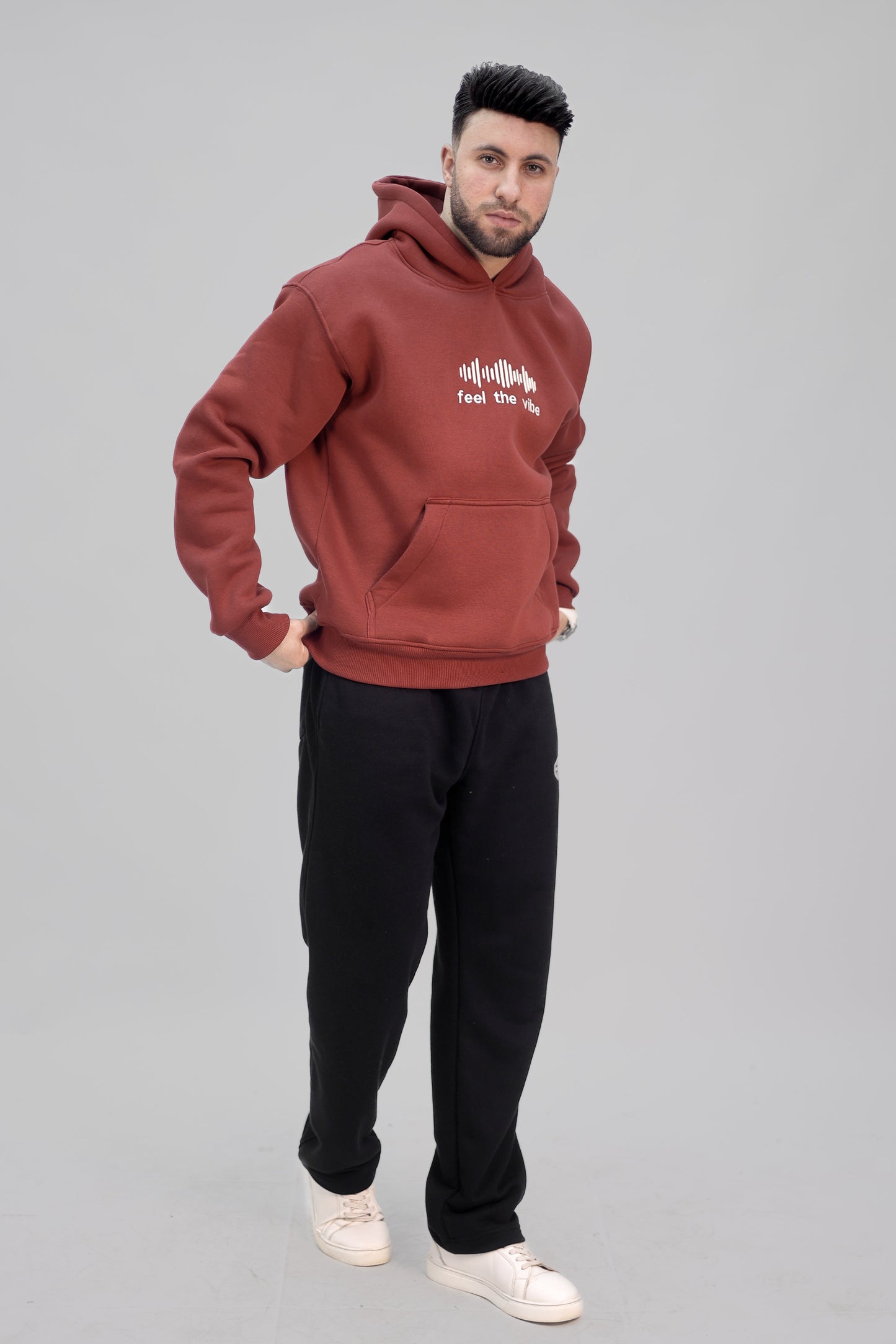 Zip-up Hoodie burgundy (feel the vibe)